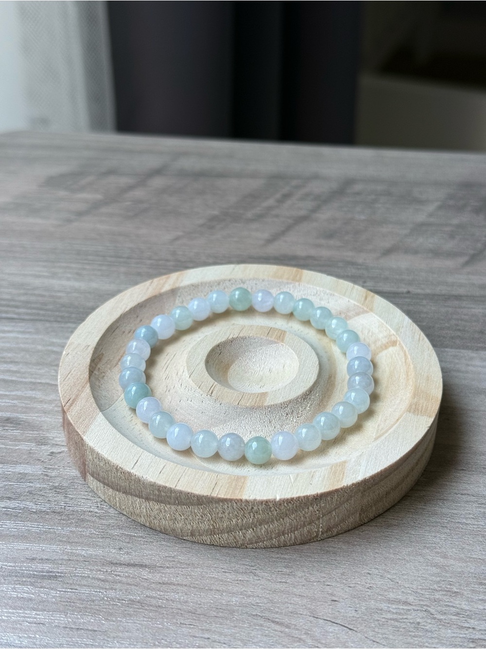 Natural Icy Multicolor Jade Bracelet 6.2mm
